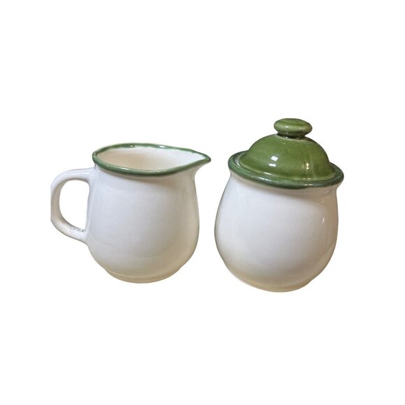 Creamer Sugar Set Fruit Pattern Apple Pear Orange - Picture 5 of 10